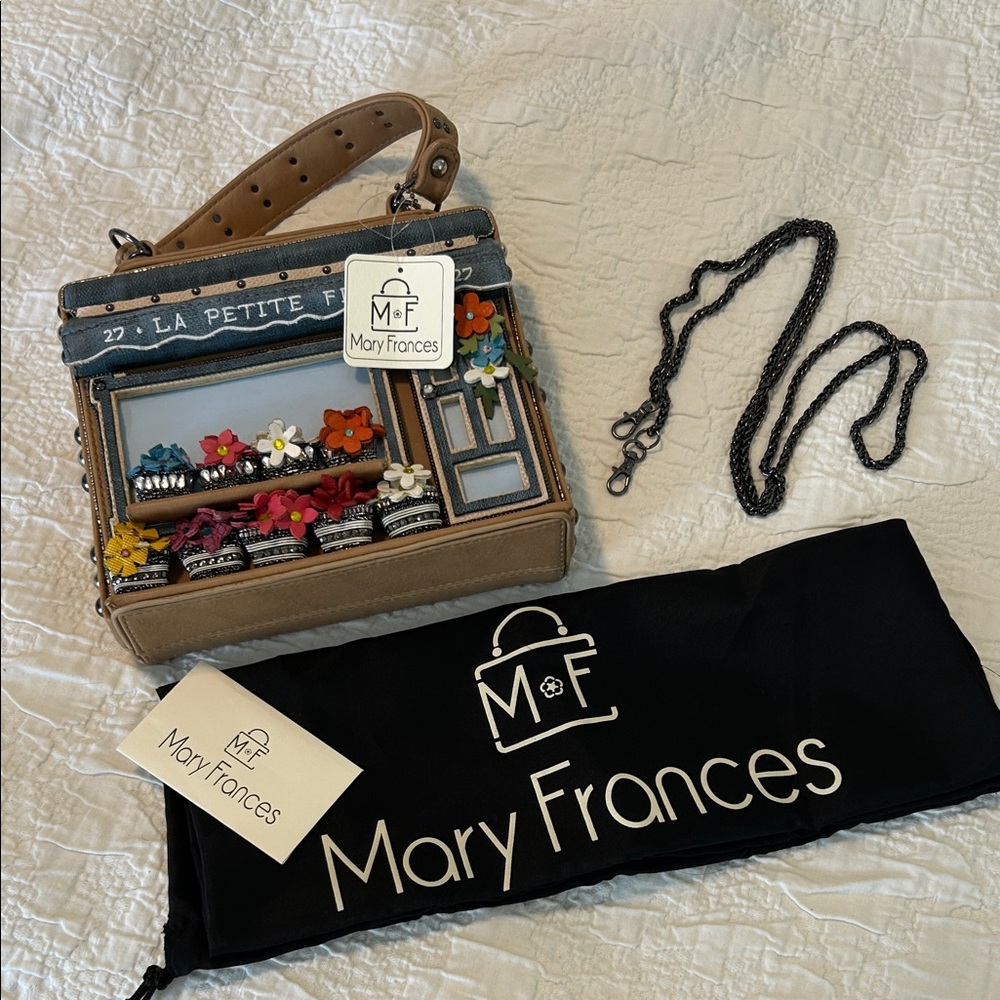 Mary Frances Boutique Floral Handbag with Chain La Petite Fleur